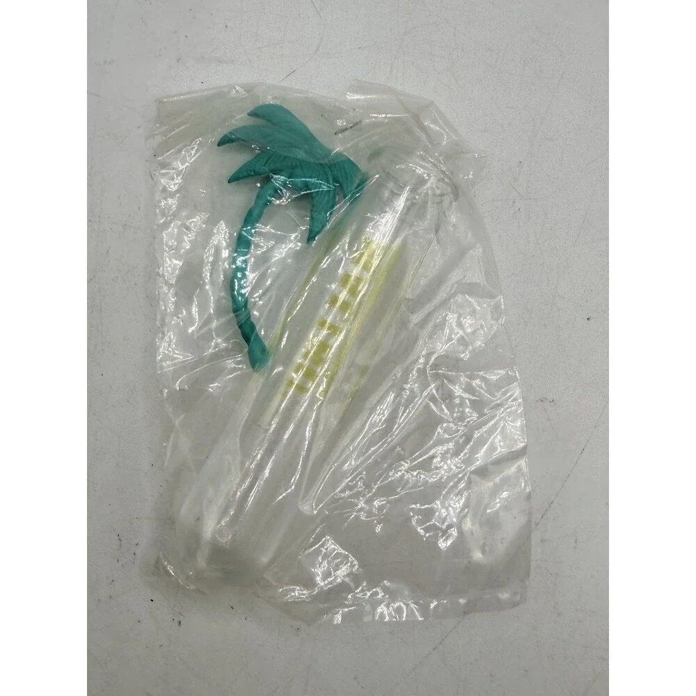 VTG 90s Malibu Caribbean Coconut Rum Plastic Tube Shot Glass Palm Tree Sealed